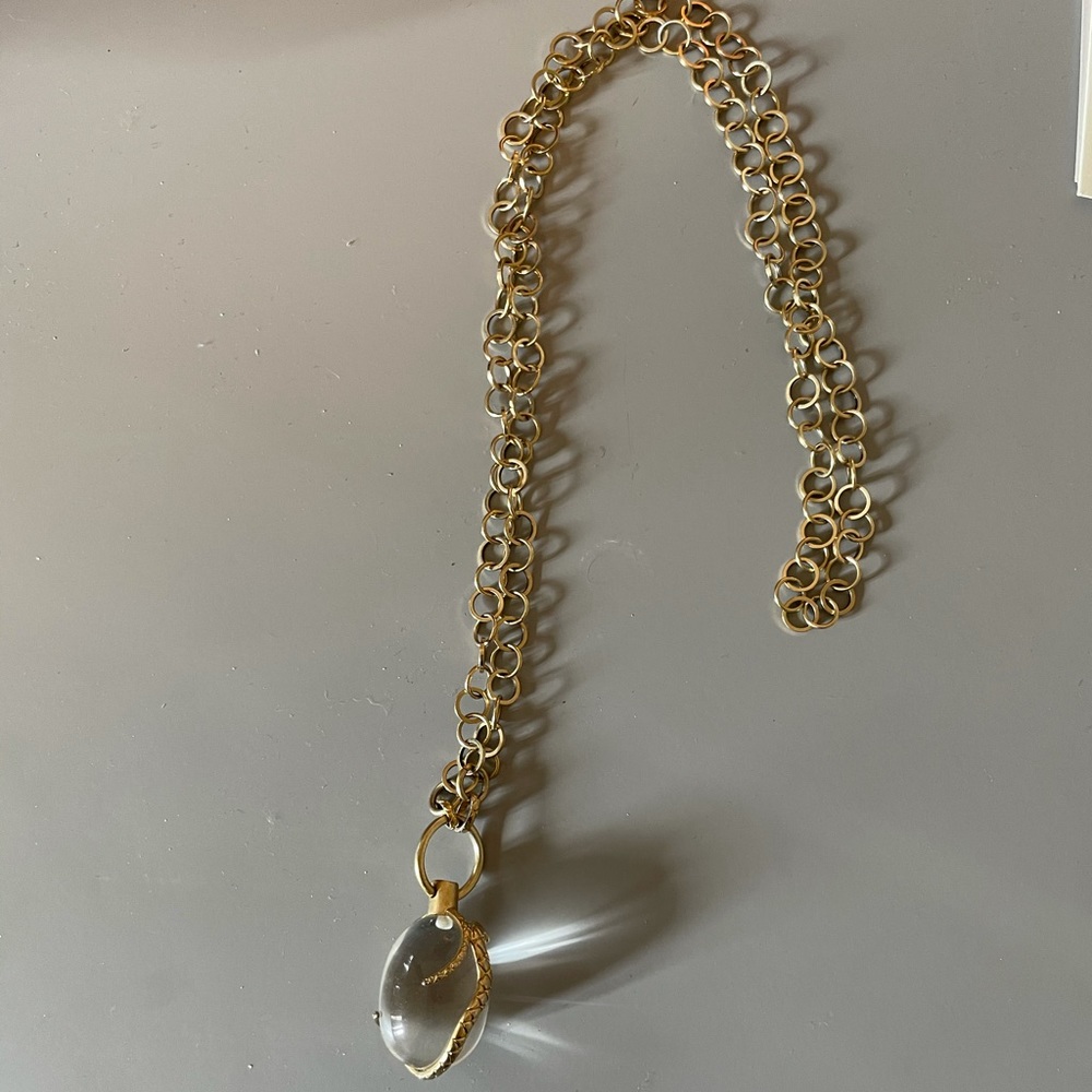 long Gold Necklace with pendent